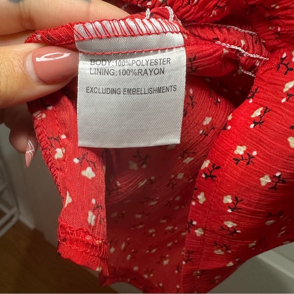 Princess Polly Red Floral Mini Dress - Picture 5 of 7